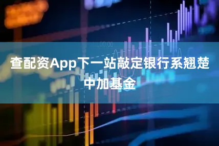 查配资App下一站敲定银行系翘楚中加基金